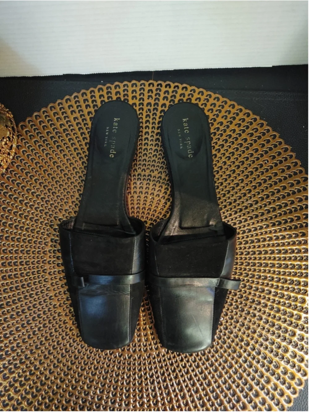 Kate Spade Leather & Suede Slides Size 8